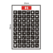 Load image into Gallery viewer, Simple Small Pattern Hollow Adhesive Tattoo Template Stickers Temporary Body Art Tattoo Template for Women Men