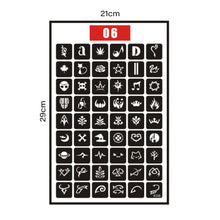 Load image into Gallery viewer, Simple Small Pattern Hollow Adhesive Tattoo Template Stickers Temporary Body Art Tattoo Template for Women Men