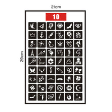 Load image into Gallery viewer, Simple Small Pattern Hollow Adhesive Tattoo Template Stickers Temporary Body Art Tattoo Template for Women Men