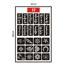 Load image into Gallery viewer, Simple Small Pattern Hollow Adhesive Tattoo Template Stickers Temporary Body Art Tattoo Template for Women Men