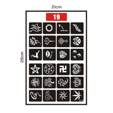 Load image into Gallery viewer, Simple Small Pattern Hollow Adhesive Tattoo Template Stickers Temporary Body Art Tattoo Template for Women Men