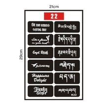Load image into Gallery viewer, Simple Small Pattern Hollow Adhesive Tattoo Template Stickers Temporary Body Art Tattoo Template for Women Men