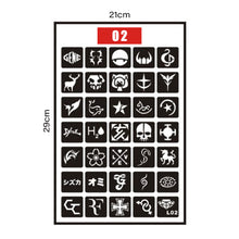 Load image into Gallery viewer, Small Pattern Hollow Adhesive Tattoo Inkjet Template Stickers Simple Temporary Body Art Tattoo Template