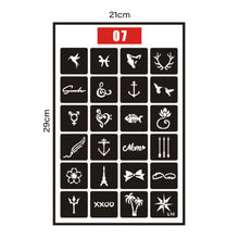 Load image into Gallery viewer, Small Pattern Hollow Adhesive Tattoo Inkjet Template Stickers Simple Temporary Body Art Tattoo Template
