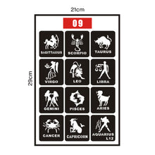 Load image into Gallery viewer, Small Pattern Hollow Adhesive Tattoo Inkjet Template Stickers Simple Temporary Body Art Tattoo Template