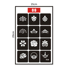 Load image into Gallery viewer, Simple Small Pattern Hollow Adhesive Tattoo Inkjet Template Stickers Temporary Body Art Tattoo Template for Women Men