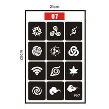 Load image into Gallery viewer, Simple Small Pattern Hollow Adhesive Tattoo Inkjet Template Stickers Temporary Body Art Tattoo Template for Women Men