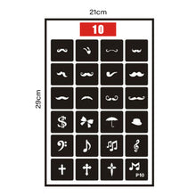 Load image into Gallery viewer, Simple Small Pattern Hollow Adhesive Tattoo Inkjet Template Stickers Temporary Body Art Tattoo Template for Women Men