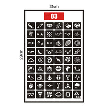 Load image into Gallery viewer, Hollow Adhesive Simple Small Pattern Tattoo Inkjet Template Temporary Body Art Tattoo Template for Women Men