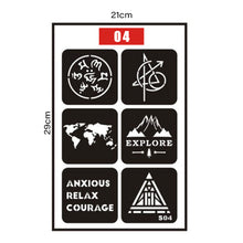 Load image into Gallery viewer, Hollow Adhesive Simple Small Pattern Tattoo Inkjet Template Temporary Body Art Tattoo Template for Women Men