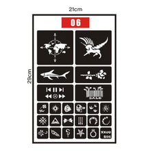 Load image into Gallery viewer, Hollow Adhesive Simple Small Pattern Tattoo Inkjet Template Temporary Body Art Tattoo Template for Women Men