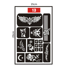 Load image into Gallery viewer, Hollow Adhesive Simple Small Pattern Tattoo Inkjet Template Temporary Body Art Tattoo Template for Women Men