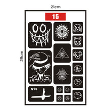 Load image into Gallery viewer, Hollow Adhesive Simple Small Pattern Tattoo Inkjet Template Temporary Body Art Tattoo Template for Women Men