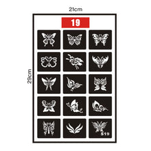 Load image into Gallery viewer, Hollow Adhesive Simple Small Pattern Tattoo Inkjet Template Temporary Body Art Tattoo Template for Women Men