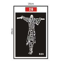 Load image into Gallery viewer, Hollow Adhesive Simple Small Pattern Tattoo Inkjet Template Temporary Body Art Tattoo Template for Women Men