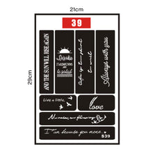 Load image into Gallery viewer, Hollow Adhesive Simple Small Pattern Tattoo Inkjet Template Temporary Body Art Tattoo Template for Women Men