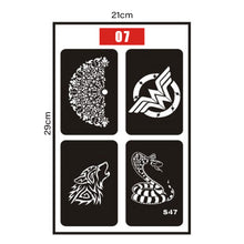 Load image into Gallery viewer, Hollow Adhesive Small Pattern Tattoo Inkjet Template Decal Temporary Body Art Tattoo Template Sticker for Women Men