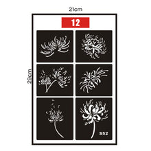 Load image into Gallery viewer, Hollow Adhesive Small Pattern Tattoo Inkjet Template Decal Temporary Body Art Tattoo Template Sticker for Women Men