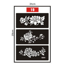 Load image into Gallery viewer, Hollow Adhesive Small Pattern Tattoo Inkjet Template Decal Temporary Body Art Tattoo Template Sticker for Women Men