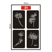 Load image into Gallery viewer, Hollow Adhesive Small Pattern Tattoo Inkjet Template Decal Temporary Body Art Tattoo Template Sticker for Women Men