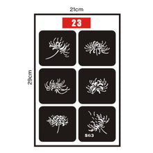 Load image into Gallery viewer, Hollow Adhesive Small Pattern Tattoo Inkjet Template Decal Temporary Body Art Tattoo Template Sticker for Women Men
