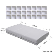 Load image into Gallery viewer, 12pcs/24pcs Half Empty Pan with Box Set for Watercolor Paint Grid Pans Acrylic Oil Paints Paint Box Art Drawing Supplies