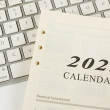 Load image into Gallery viewer, 2023 English Daily Planner Filler 6 Holes Binder Notebook Filler Notepad Diary 365 Days Plan Schedule Student Journal Planner Stationery Office School Supplies