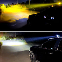 Load image into Gallery viewer, LED Motorcycle Headlight Auxiliary Light Dual Color Off Road Spotlight High/Low Beam Fog Light for Motorbike ATV DC12-85V