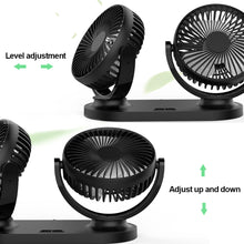 Load image into Gallery viewer, Car Fan 720 Degree Rotatable 3 Speed Dual Head Car Auto Cooling Air Circulator Fan for Van Suv Rv Boat Auto Vehicles