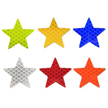 Load image into Gallery viewer, 6Pcs Car Reflective Reflector Sticker Self Adhesive Safety Warning Conspicuity for Truck Motorcycle Trailer Star Shape