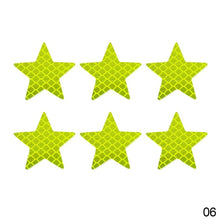 Load image into Gallery viewer, 6Pcs Car Reflective Reflector Sticker Self Adhesive Safety Warning Conspicuity for Truck Motorcycle Trailer Star Shape
