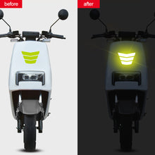 Load image into Gallery viewer, 3Pcs Motorcycle Stickers Reflective Warning Trapezoidal Arrow Tail Fender Racing Bumper Decal