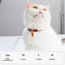 Load image into Gallery viewer, Japanese Style Adjustable Cat Collar with Bell Necklace Cute Pet Cat Dog Pendant Safety Collar Four Seasons General Pets Supplies