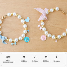 Load image into Gallery viewer, Pet Cat Pearl Collar Necklace Accessories Pendant Pet Supplies Cat Teddy Collar Adjustable Safety Kitten Collar Jewelry Decoration