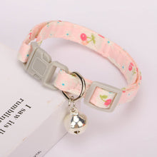 Load image into Gallery viewer, Flower Pet Collar Adjustable Cherry Printed Cat Collar Necklace Cute Pet Cat Dog Pendant Safety Collar Four Seasons General Pets Supplies
