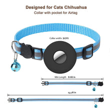 Load image into Gallery viewer, Adjustable Pet Collar Airtag Collar Anti-lost Reflective Nylon Cat Collar With Airtag Case Puppy Necklace Collar with Bell