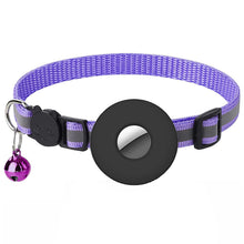 Load image into Gallery viewer, Adjustable Pet Collar Airtag Collar Anti-lost Reflective Nylon Cat Collar With Airtag Case Puppy Necklace Collar with Bell