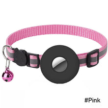 Load image into Gallery viewer, Adjustable Pet Collar Airtag Collar Anti-lost Reflective Nylon Cat Collar With Airtag Case Puppy Necklace Collar with Bell
