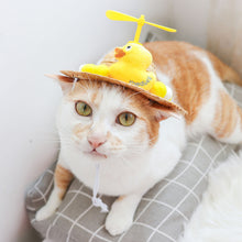 Load image into Gallery viewer, Pet Supplies Mini Pet Dogs Straw Hat with Bamboo Dragonfly & Eyes Hawaii Style Hat for Cats Dogs Funny Accessories