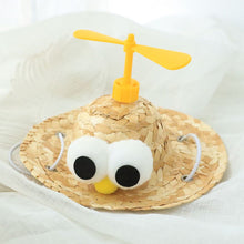 Load image into Gallery viewer, Pet Supplies Mini Pet Dogs Straw Hat with Bamboo Dragonfly & Eyes Hawaii Style Hat for Cats Dogs Funny Accessories