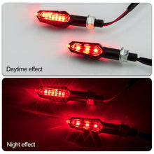 Load image into Gallery viewer, 2Pcs Universal 9LED Motorcycle Turn Signal Indicator Light Blinker Double Sides Color Amber/Red/White