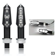 Load image into Gallery viewer, 2Pcs Universal 9LED Motorcycle Turn Signal Indicator Light Blinker Double Sides Color Amber/Red/White