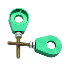 Load image into Gallery viewer, Pair CNC Motorcycle Aluminum Chain Tensioner Adjuster Dirt Bike Pit ATV Scooter 12mm or 15mm 110cc 125cc 140cc Rear Wheel Axle Hole