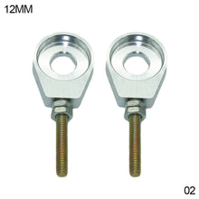 Load image into Gallery viewer, Pair CNC Motorcycle Aluminum Chain Tensioner Adjuster Dirt Bike Pit ATV Scooter 12mm or 15mm 110cc 125cc 140cc Rear Wheel Axle Hole