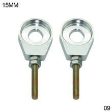 Load image into Gallery viewer, Pair CNC Motorcycle Aluminum Chain Tensioner Adjuster Dirt Bike Pit ATV Scooter 12mm or 15mm 110cc 125cc 140cc Rear Wheel Axle Hole