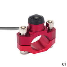 Load image into Gallery viewer, Universal 7/8" CNC Aluminum Motorcycle Stop Start Kill Switch Button Electric Power Bar Clamps