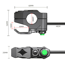 Load image into Gallery viewer, 7/8" 22mm Motorcycle Switch Electric Bike Scooter ATV Quad ON/OFF Light Start Button Handlebars Motorbike with Hook