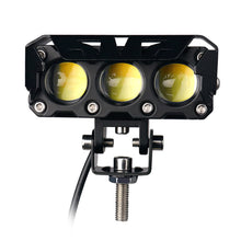 Load image into Gallery viewer, 120W Car Motorcycle Headlight LED Work Light Dual Color Hi/Low Beam Spotlight 3 Lens Flashing Fog Lamps 12V 24V White/Yellow