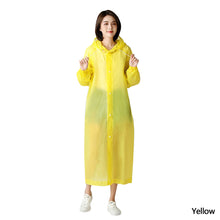 Load image into Gallery viewer, Reusable Poncho Rain Coat with Drawstring Hat and Elastic Sleeves Cuffs Extra Thick Protective Isolation Emergency for Outdoor Activities