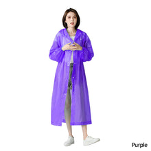 Load image into Gallery viewer, Reusable Poncho Rain Coat with Drawstring Hat and Elastic Sleeves Cuffs Extra Thick Protective Isolation Emergency for Outdoor Activities